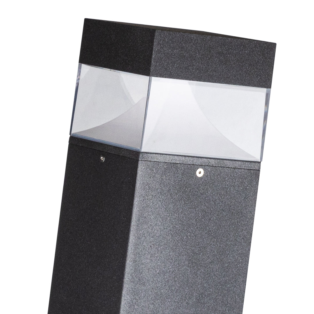 Outdoor 31in Lawn Bollard Light Square Nordic Pathway Lighs