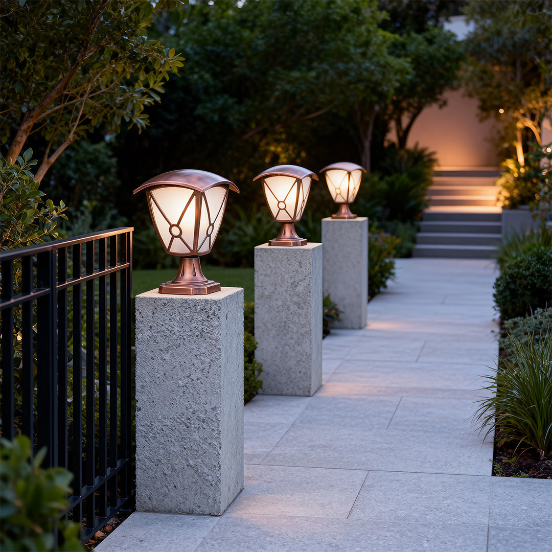 Aluminum Pillar Light European Style LED Garden Decorative Pole Lamp