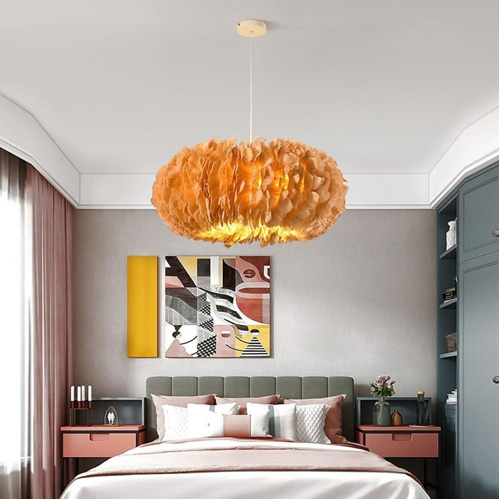 Fluffy Hanging Light Fairy Tale Theme Artistic Ceiling Light