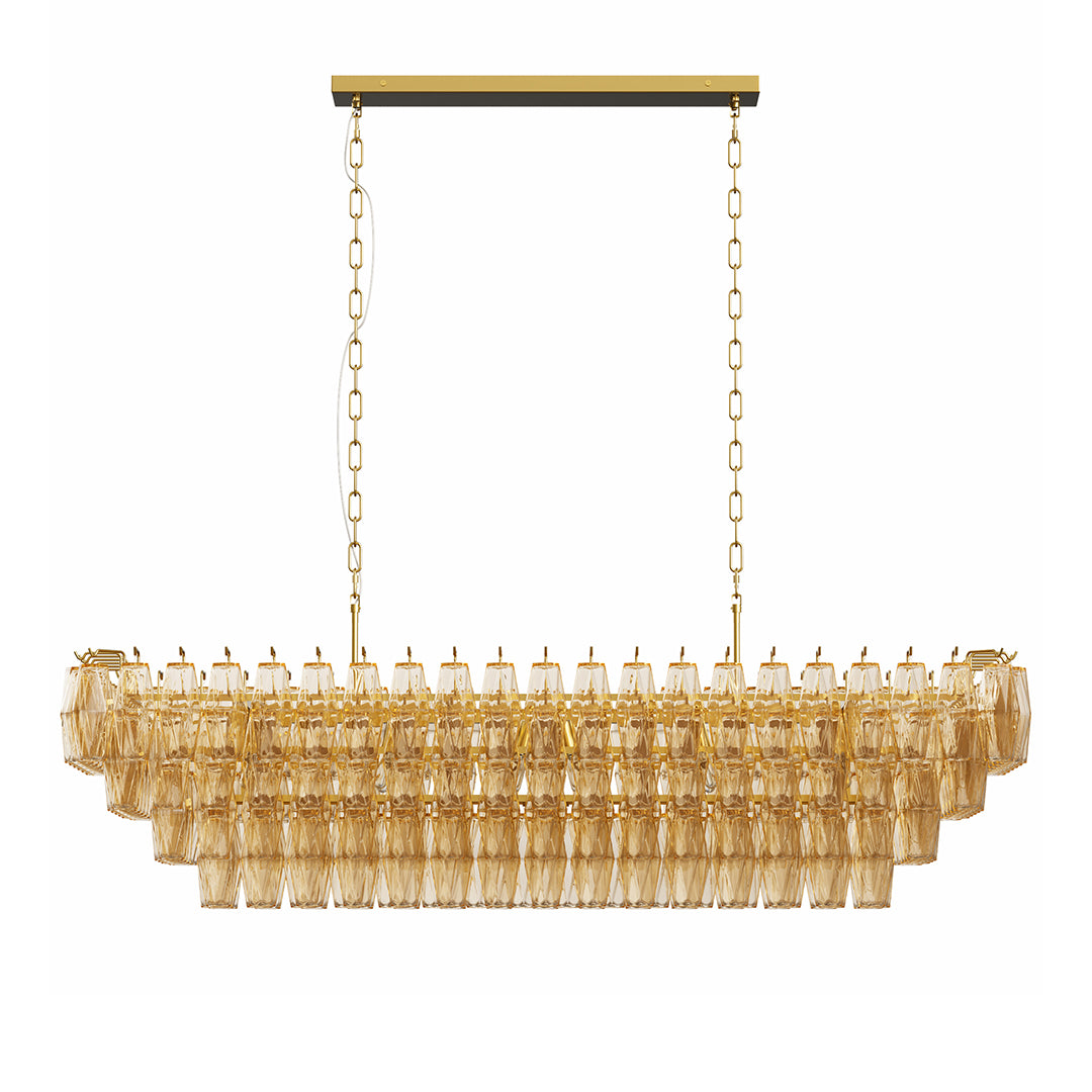 Glass Pendant Chandelier American Luxury Multi-head Ceiling Lights