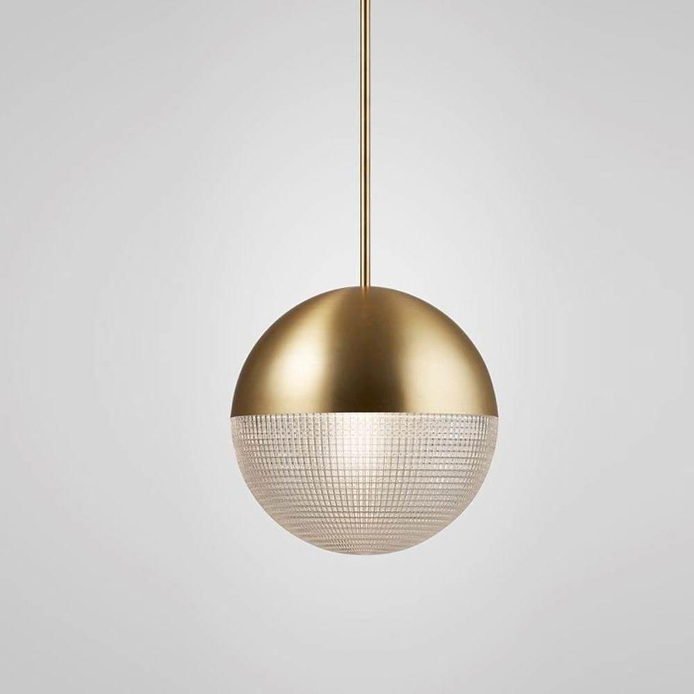 Round Ball Electroplated Glass Metal LED Nordic Pendant Lighting