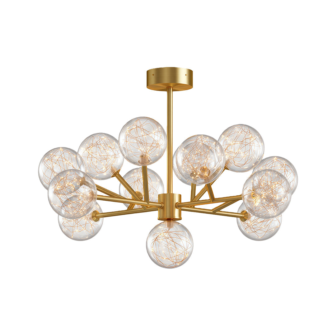 Modern Glass Globe Chandelier Full Sky Star Ceiling Light