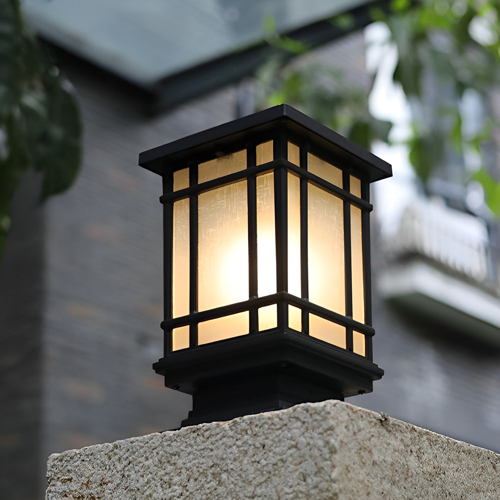 Antique Cast Iron Street Light Retro Solar Fence Light