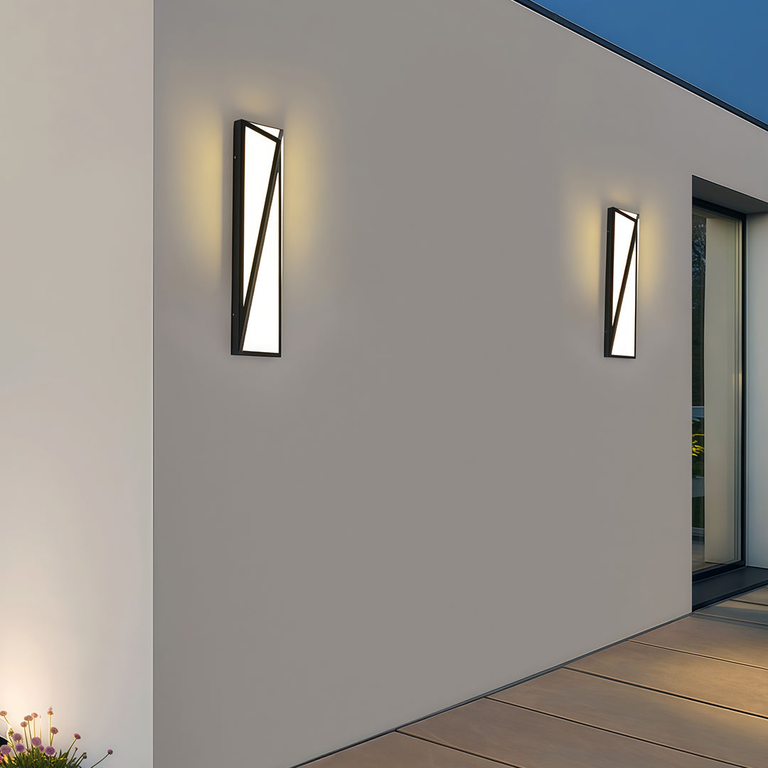 Exterior Wall Light Black Modern Metal Waterproof Light