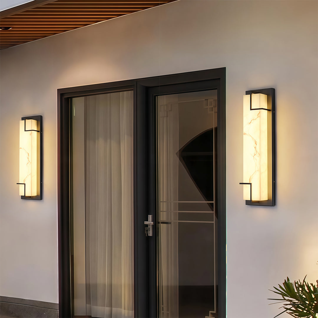 Exterior Wall Lights Black Waterproof Minimalist Lamp