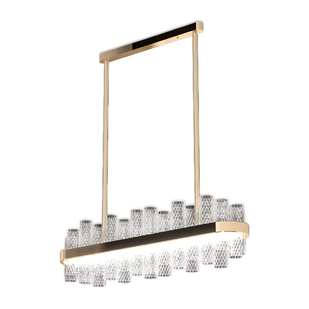 Modern LED Lighting Chandelier Crackled Glass Ceiling Light