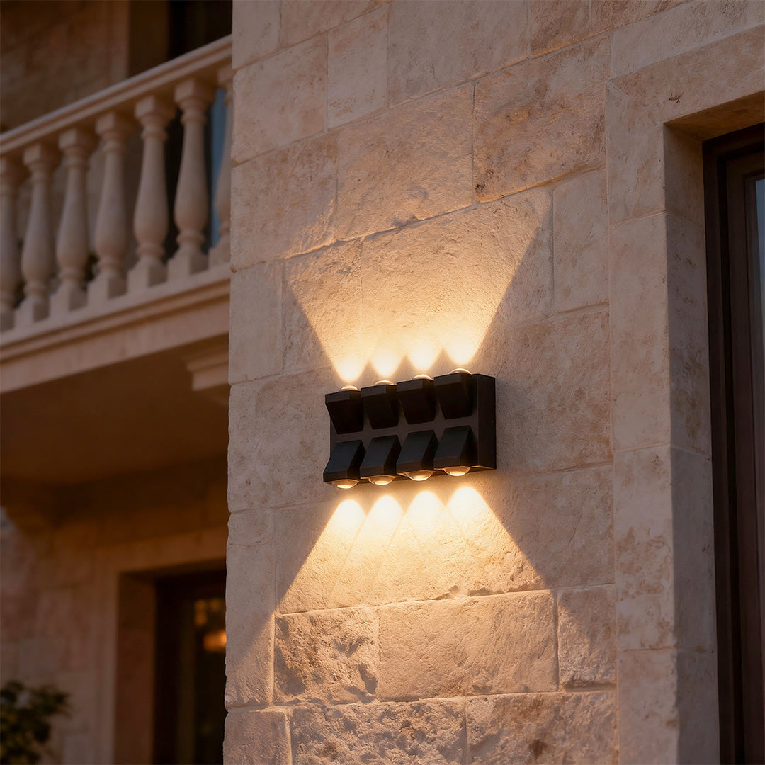 Outdoor Wall Lights Black LED Waterproof Bidirectional Lamp