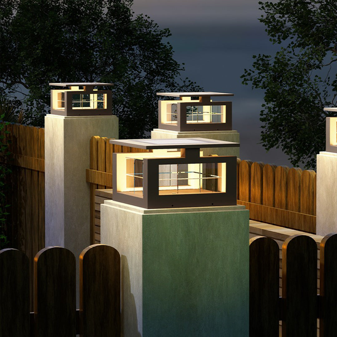 Stainless Steel LED Pillar Lights Waterproof with Acrylic Lampshade