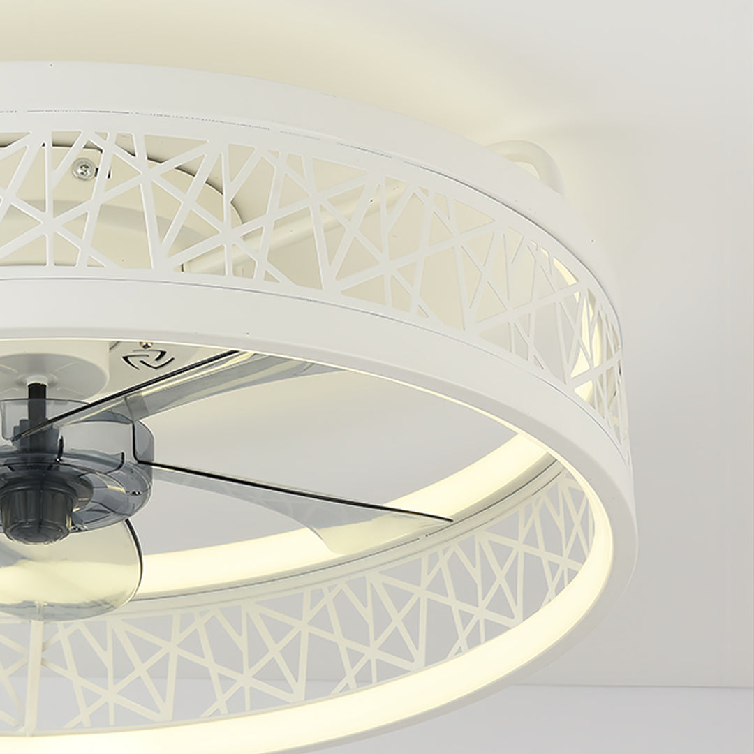 Round Ceiling Fan with Light Nordic Ultra Thin Integrated Fan Light