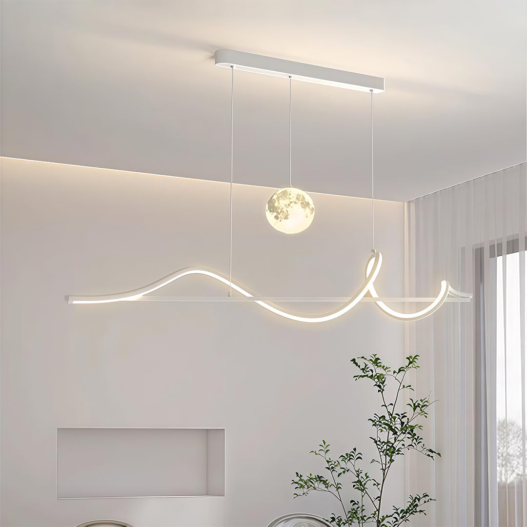 Art Deco Pendant Light Creative Adjustable Moon Ceiling Lights