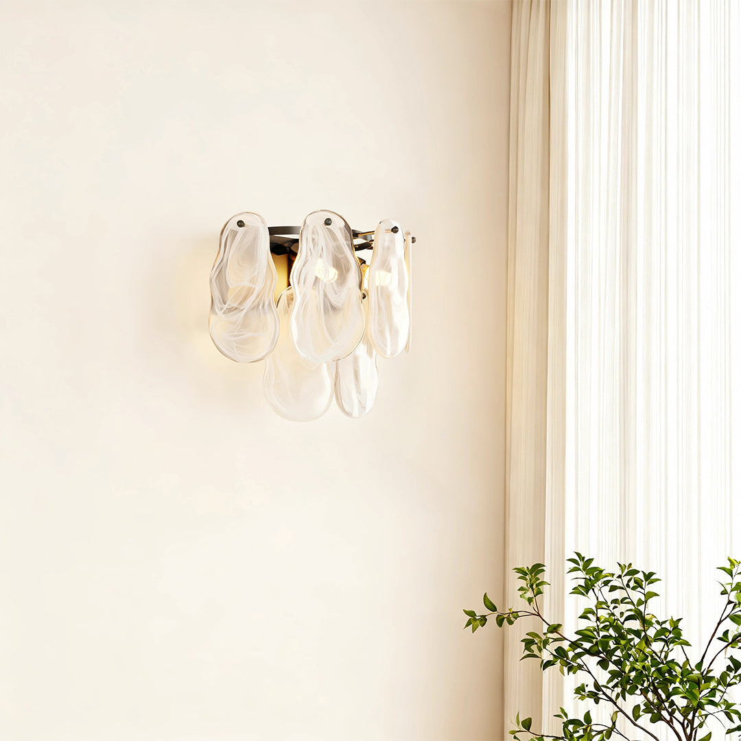 Art Deco French Luxury Glass Wall Sconce