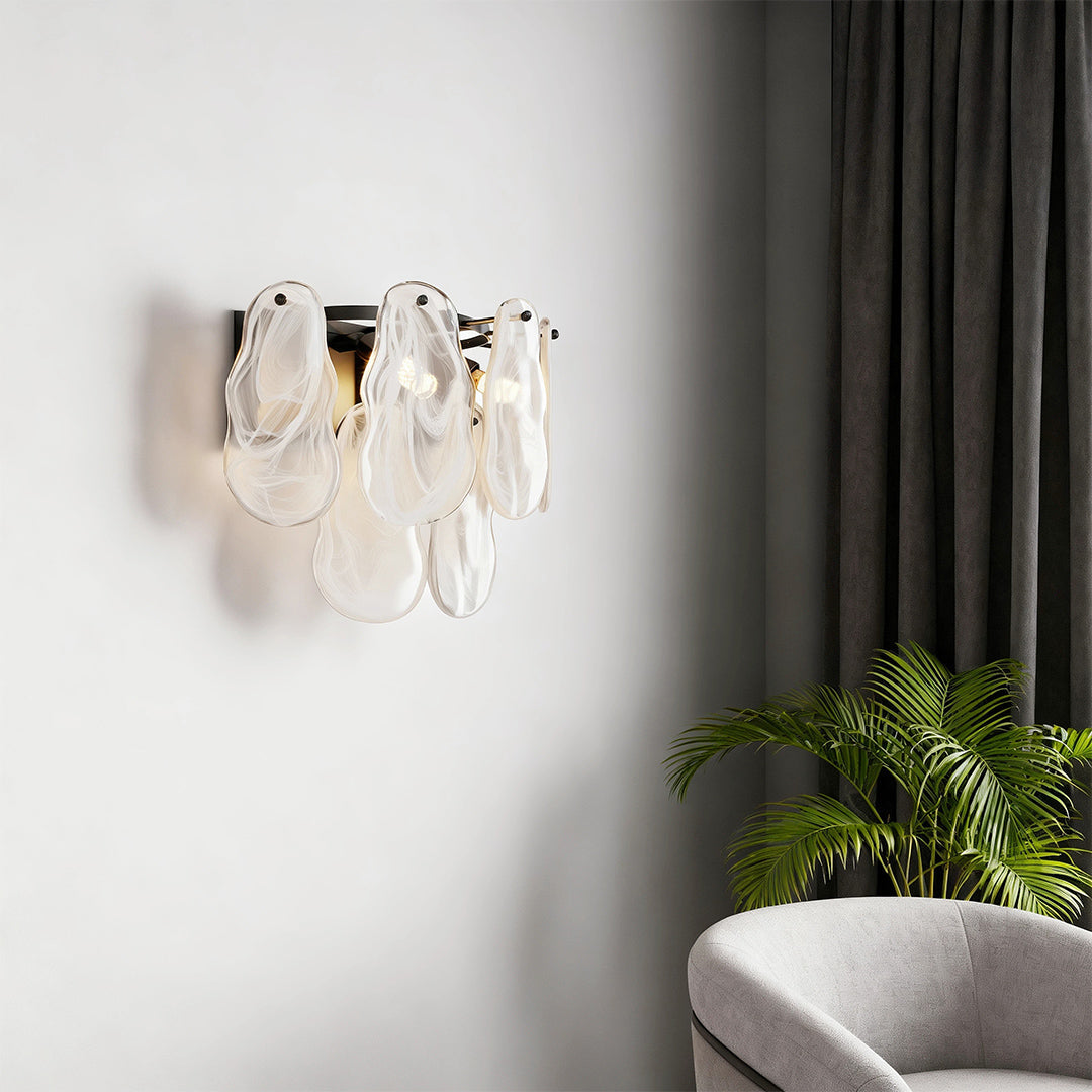 Art Deco French Luxury Glass Wall Sconce