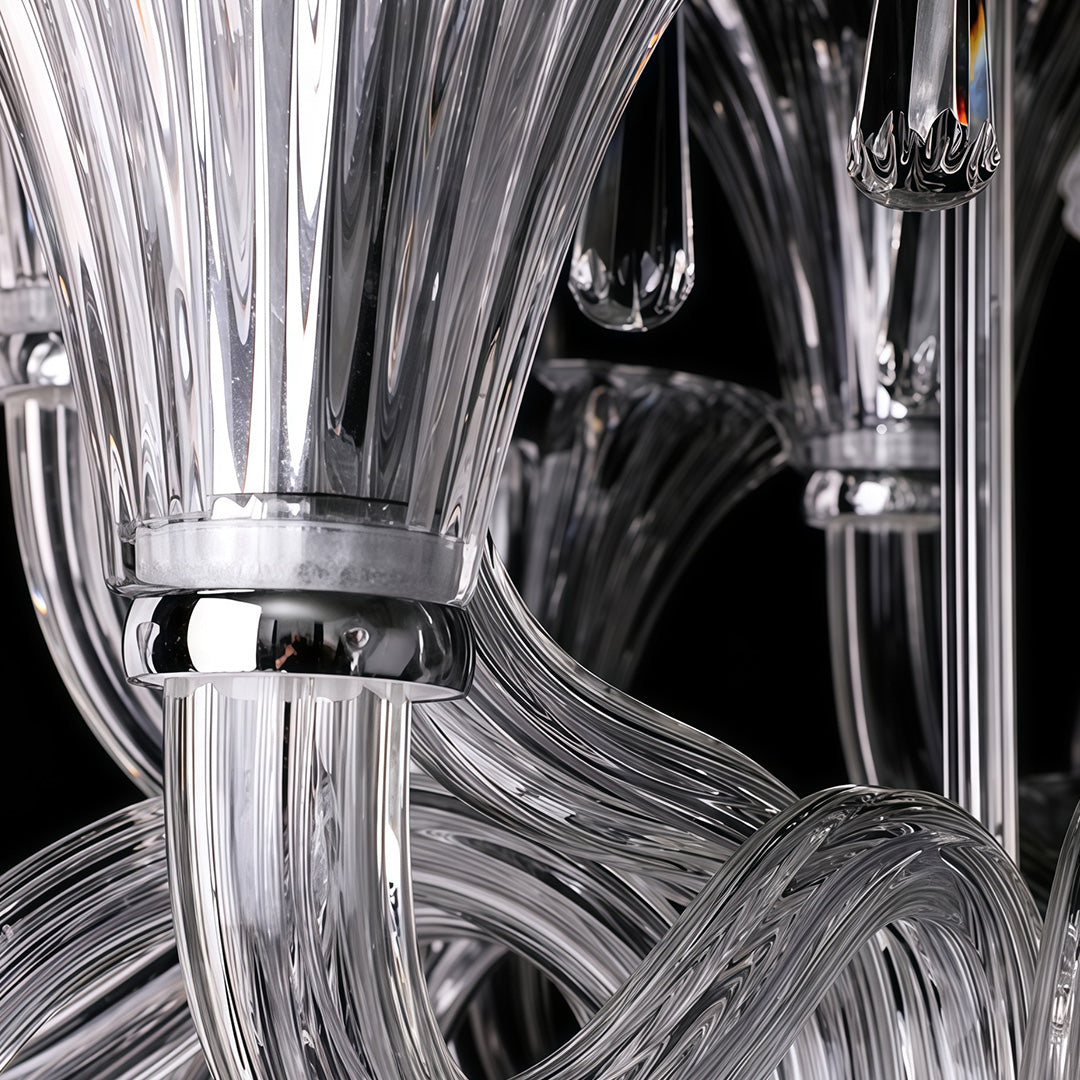 Art Glass Chandeliers French Elegant Hardware Ceiling Lights