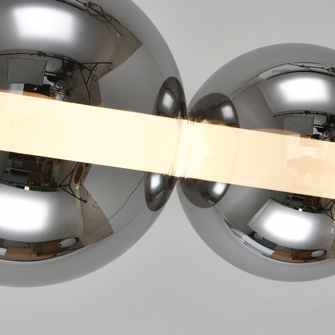 Minimalist LED Silver Pendant Light For Kitchen Island Modern