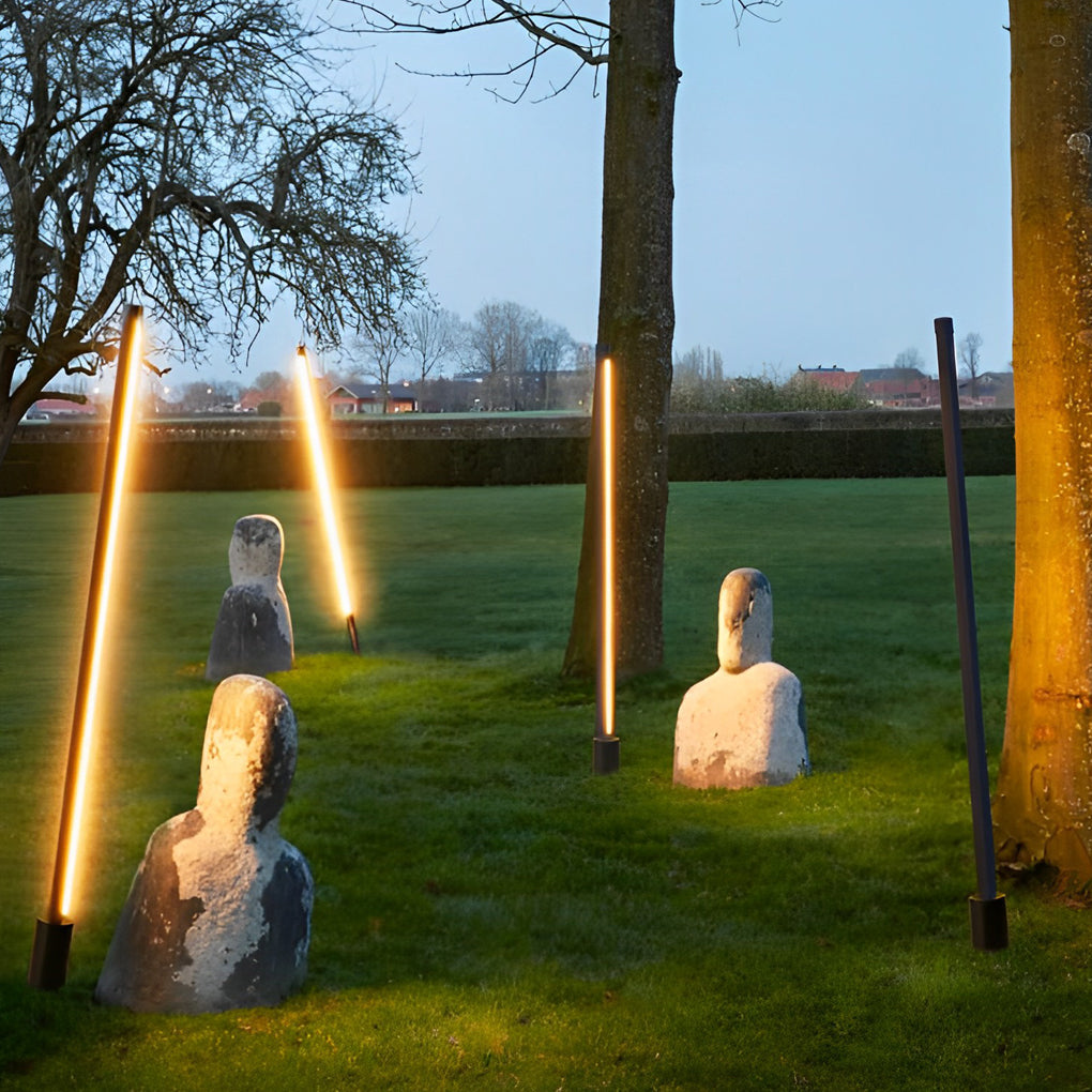 Contemporary Outdoor Floor Lamps Waterproof LED Linear Lamp