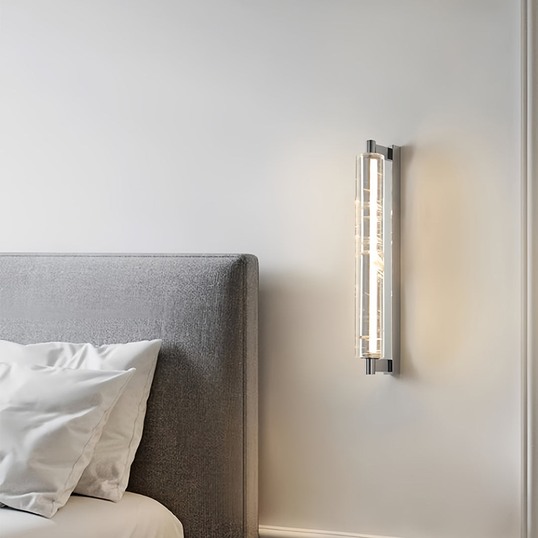 Metal Wall Art with LED Lights Modern Minimalist Crystal Wall Light