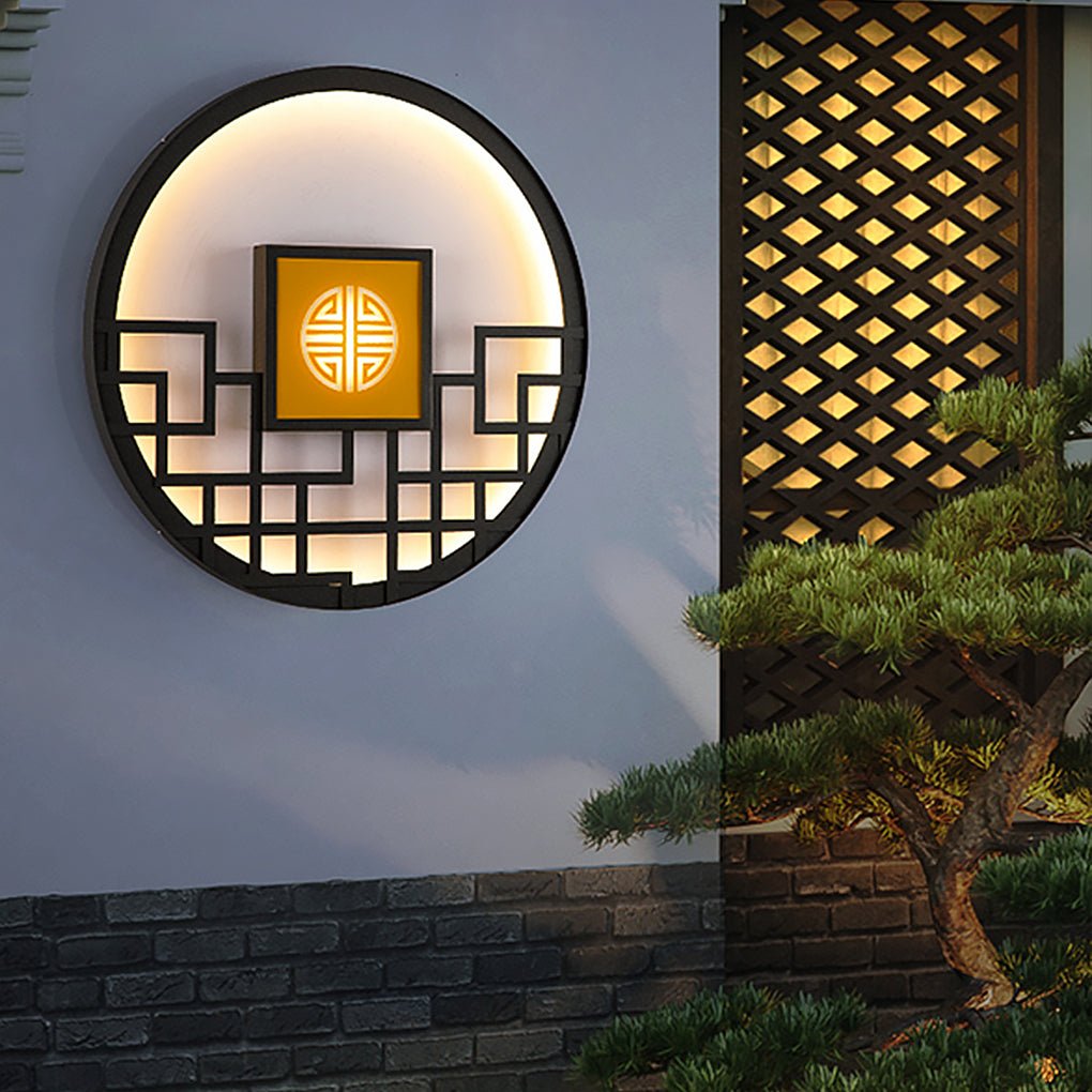 Ideas Outdoor Wall Lights Round LED Landscape Decorative Light