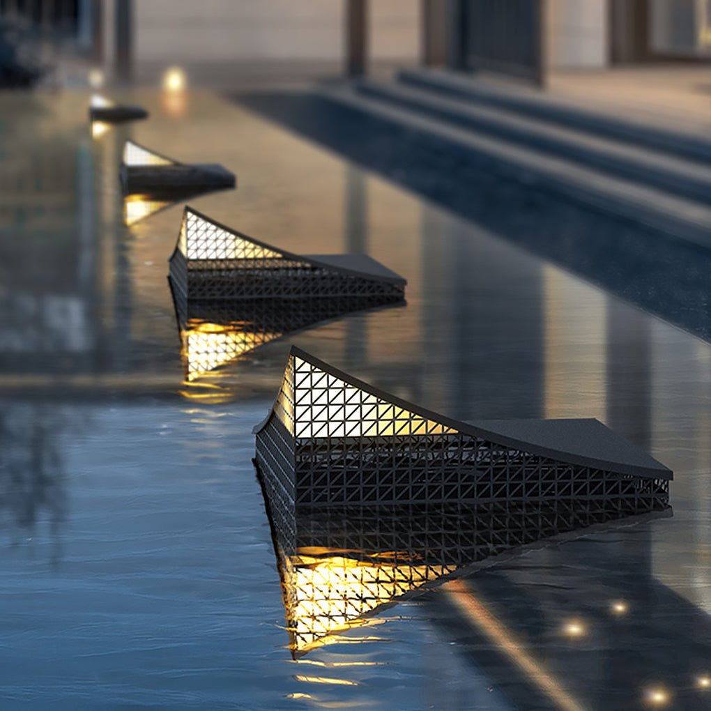 Curved Landscape Light Industrial Grid-Design Landscape Light