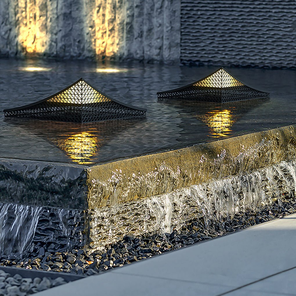 Curved Landscape Light Industrial Grid-Design Landscape Light