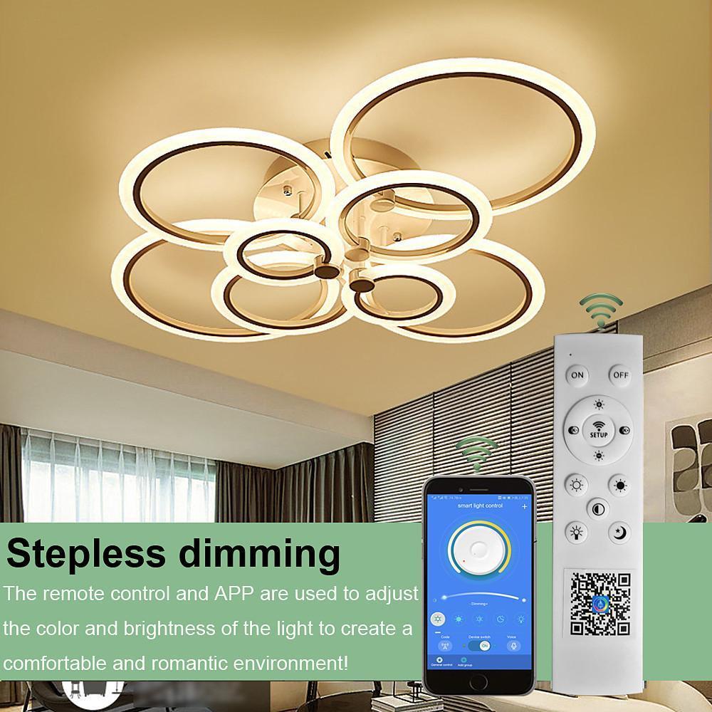 Circles Aluminum Acrylic Flush Mount Lighting LED Ceiling Lights
