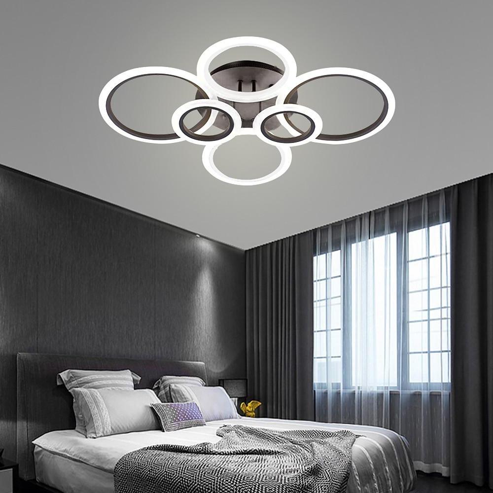Circles Aluminum Acrylic Flush Mount Lighting LED Ceiling Lights