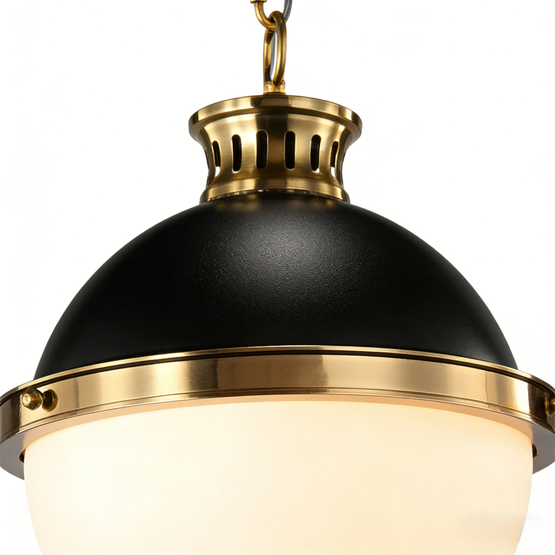 Ball Pendant Light with a Classic Glass Globe Elegant Ceiling Light