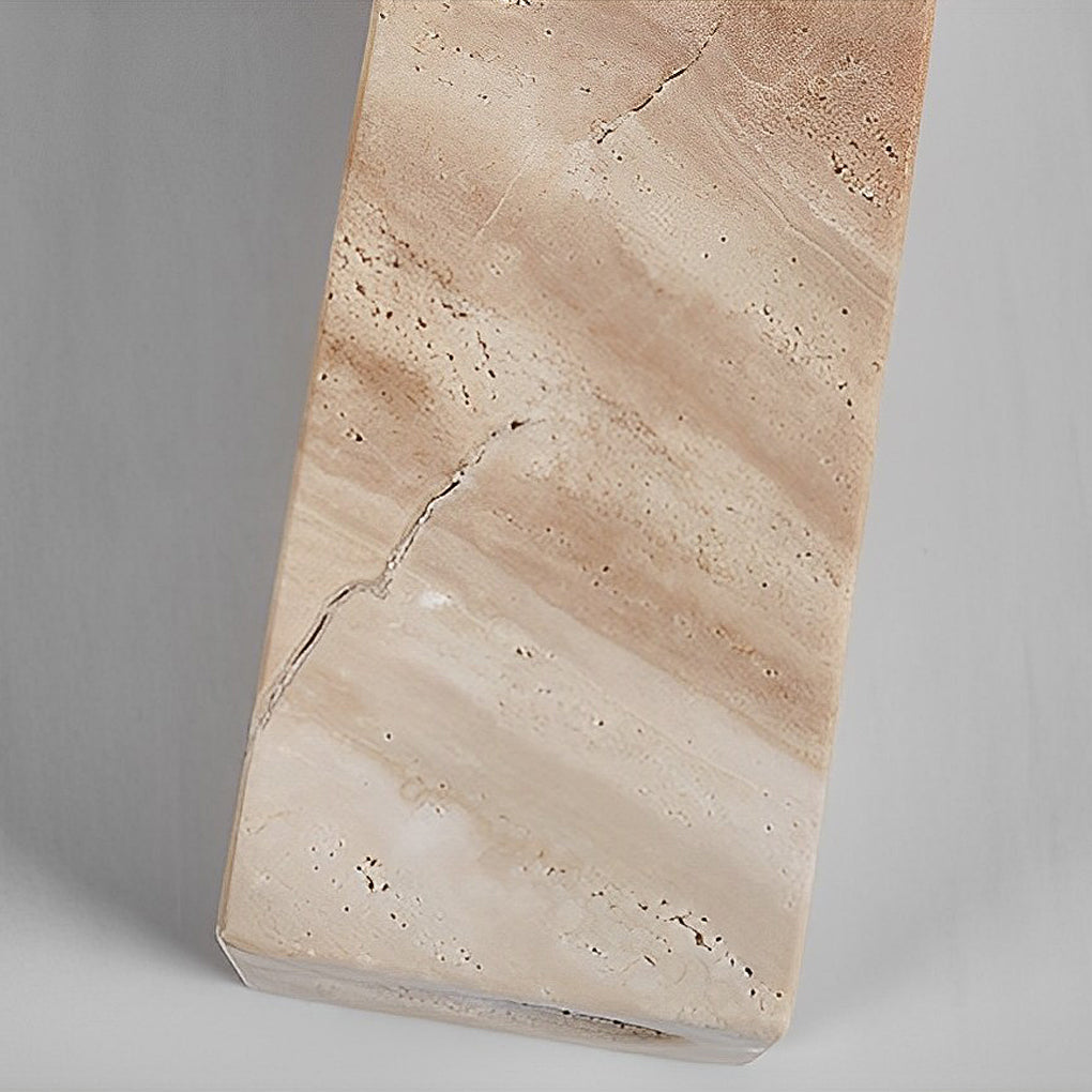 Ball Wall Lamp Yellow Travertine LED Wabi-Sabi Japanese Light