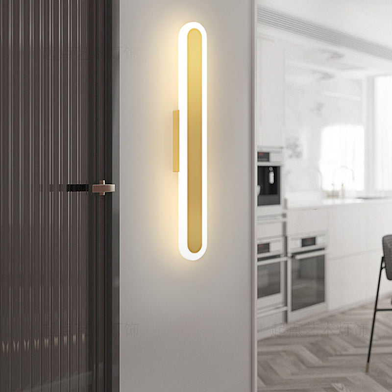 Bar Wall Light Modern Minimalist Oval Linear Light