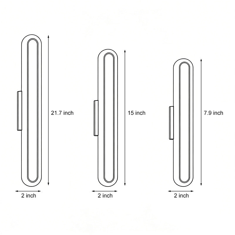 Bar Wall Light Modern Minimalist Oval Linear Light