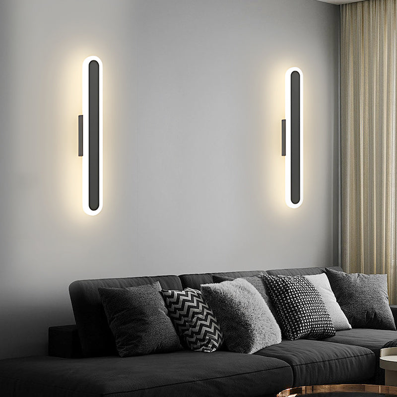 Bar Wall Light Modern Minimalist Oval Linear Light