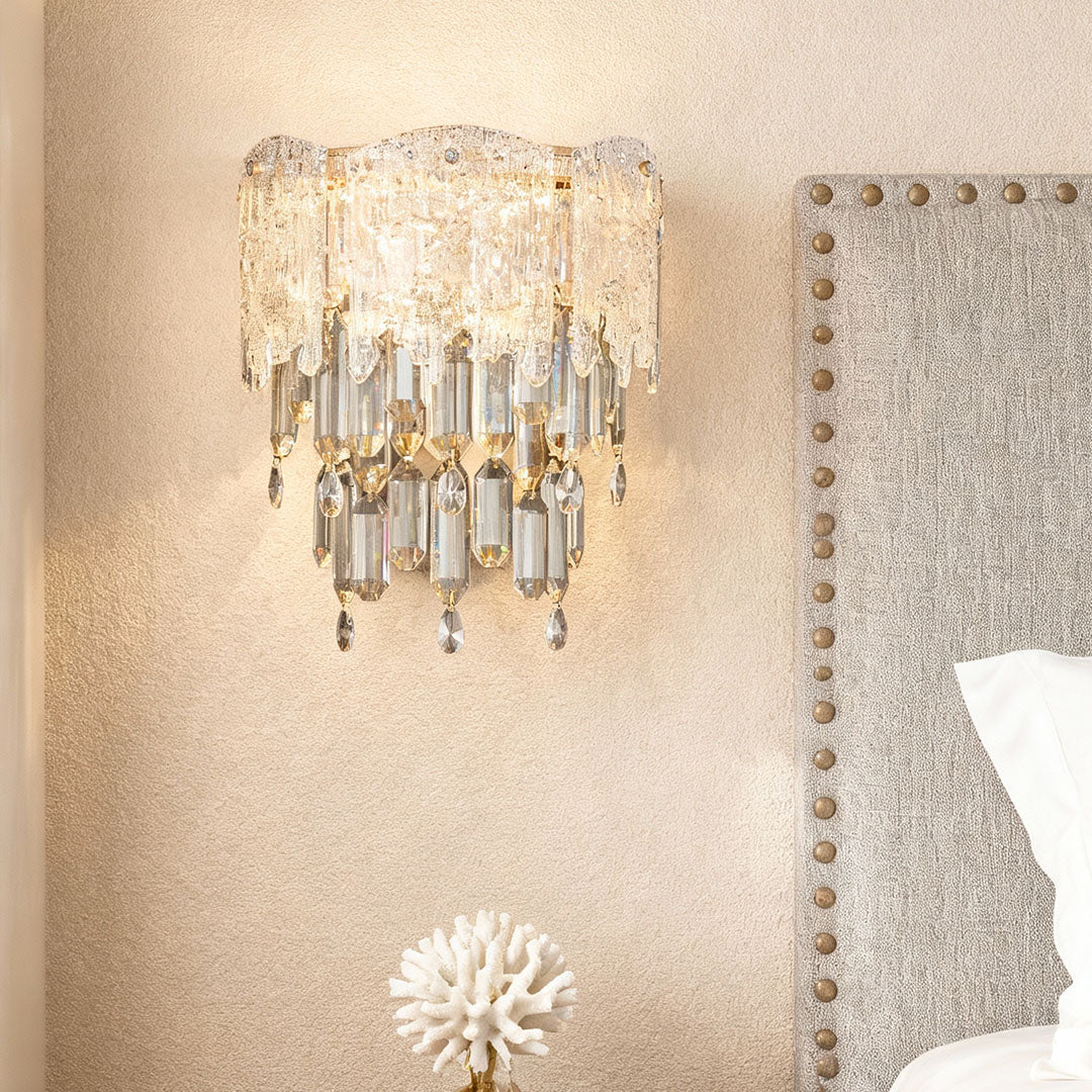 Crystal Wall Sconce Lighting LED Luxury Metal Lamp