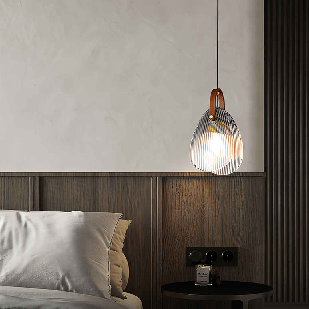 Hanging Glass Pendant Lights Nordic LED Pearl Shell Ceiling Light