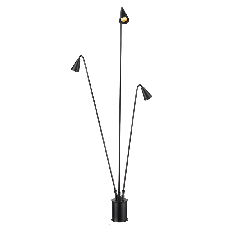 Bellflower Lights Classic Industrial Multi-head LED Floor Lamp