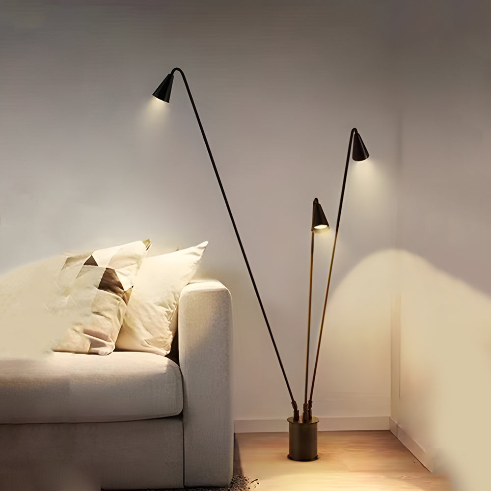 Bellflower Lights Classic Industrial Multi-head LED Floor Lamp