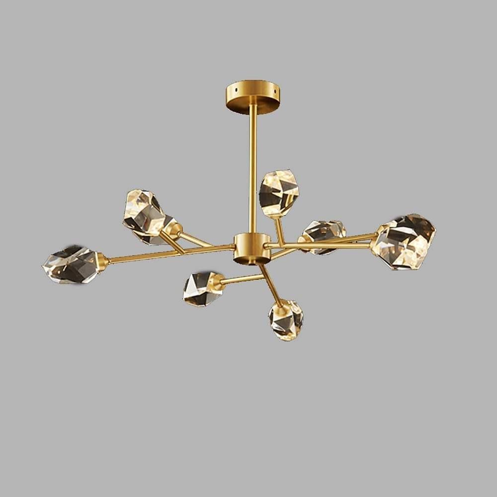 9 Lights Modern Sputnik Luxury Irregular Crystal Dinning Room Chandelier
