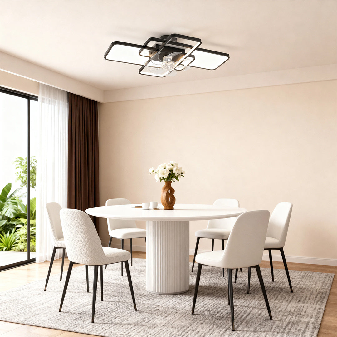 Big Ceiling Fans with Lights Acrylic Shade Clear ABS Blade Fan Light