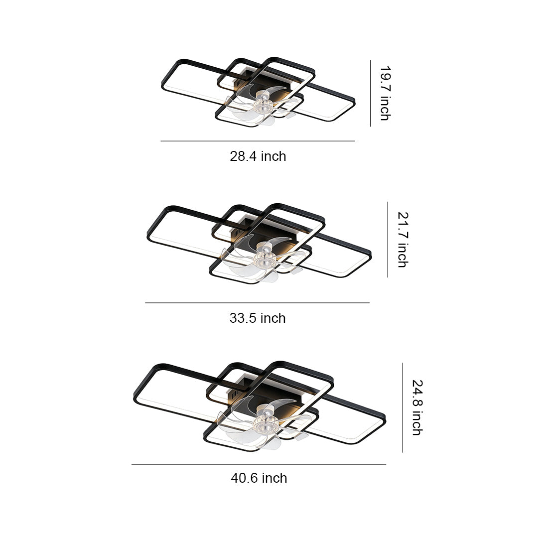 Big Ceiling Fans with Lights Acrylic Shade Clear ABS Blade Fan Light