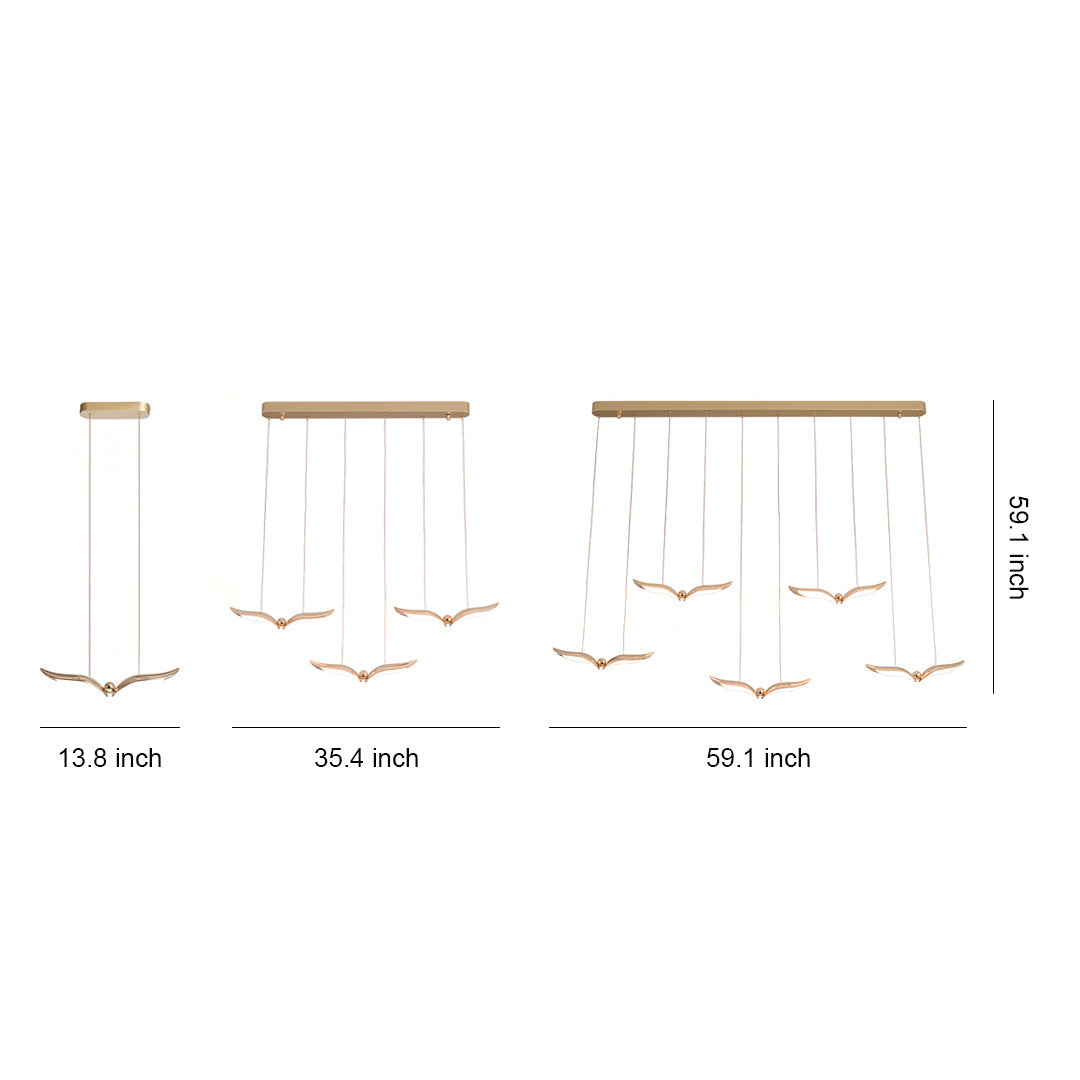 Bird Pendant Light Nordic Creative Gull LED Ceiling Light