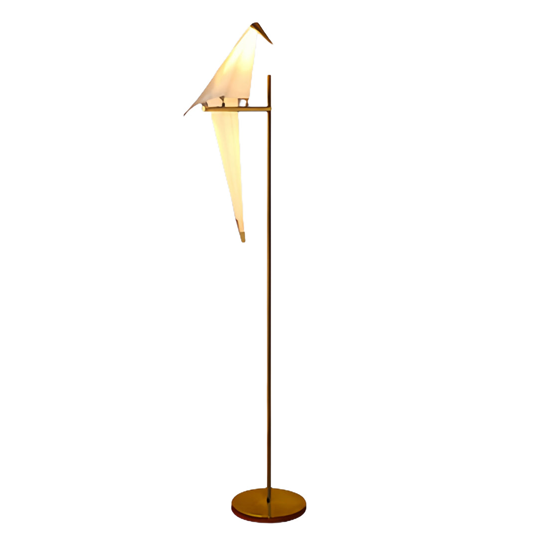Bird Wall Light Modern Origami Crane Gold Accent Origami Wall Sconce
