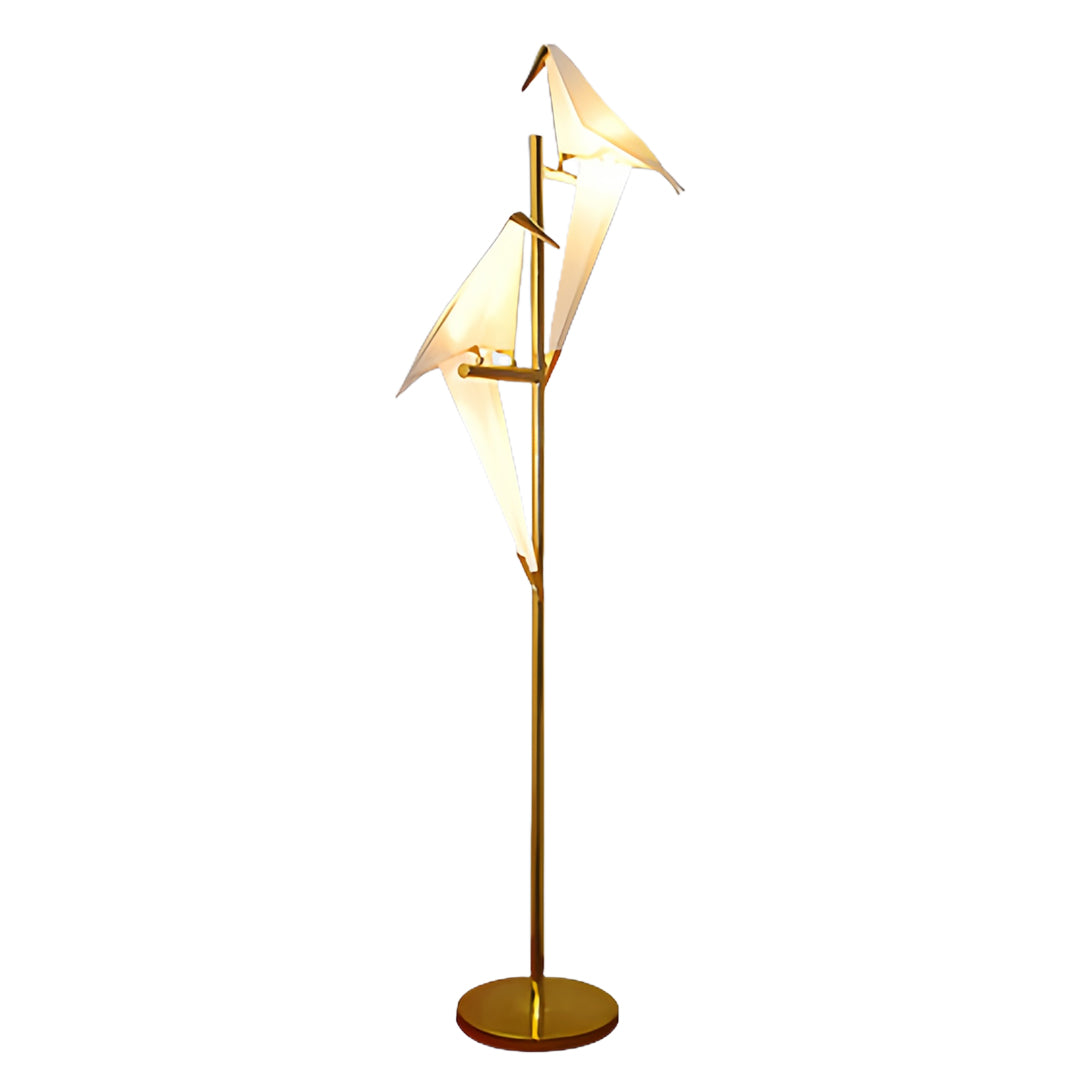 Bird Wall Light Modern Origami Crane Gold Accent Origami Wall Sconce