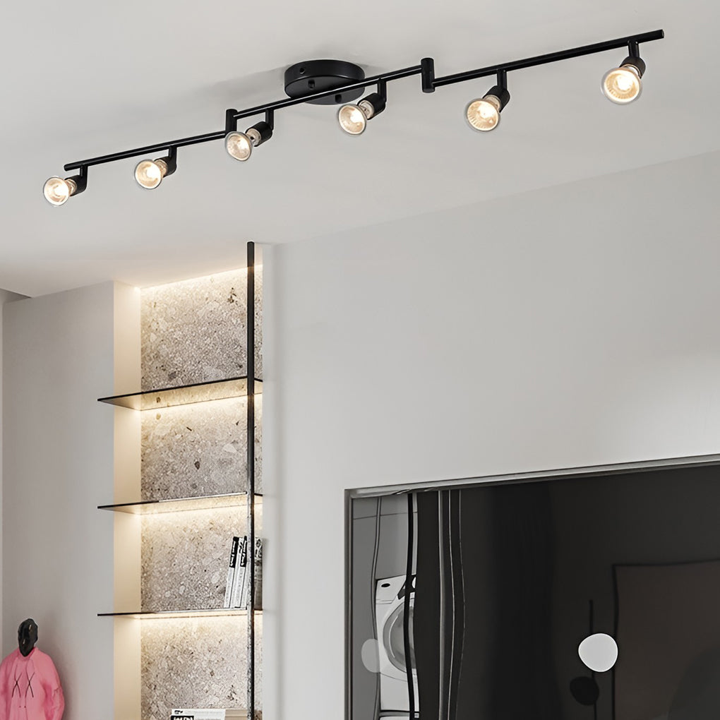 Black Adjustable Ceiling Lights Minimalist Iron LED Light