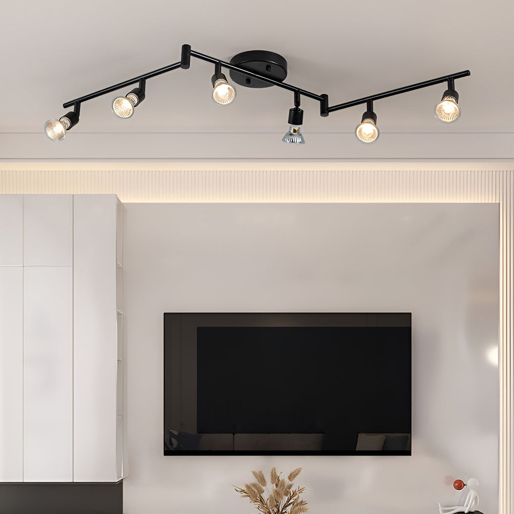 Black Adjustable Ceiling Lights Minimalist Iron LED Light