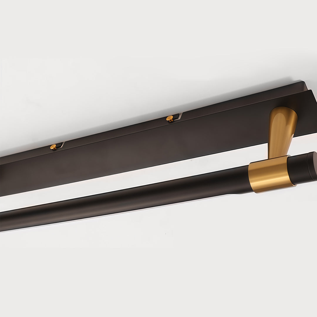 Black and Gold Vanity Light 120° Rotatable Bathroom Light