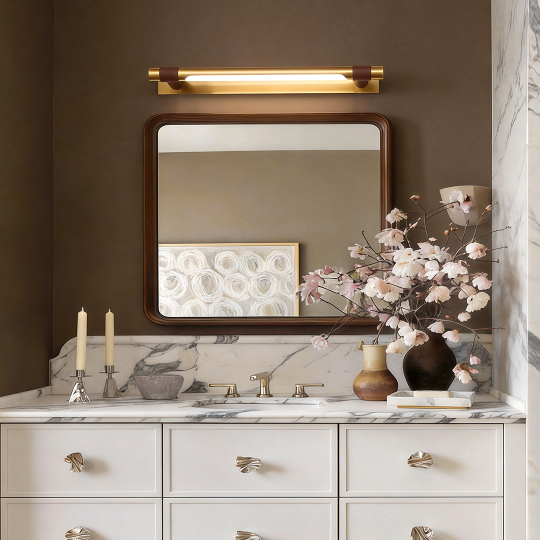 Black and Gold Vanity Light 120° Rotatable Bathroom Light