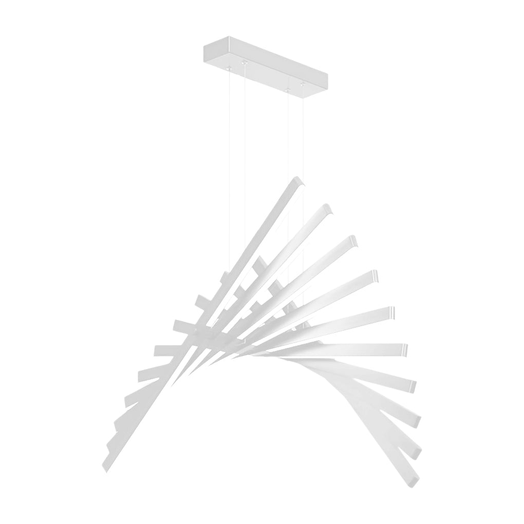 [Open-Box]Waves Fishbone Strip Stepless Dimming LED Nordic Chandelier Pendant Light