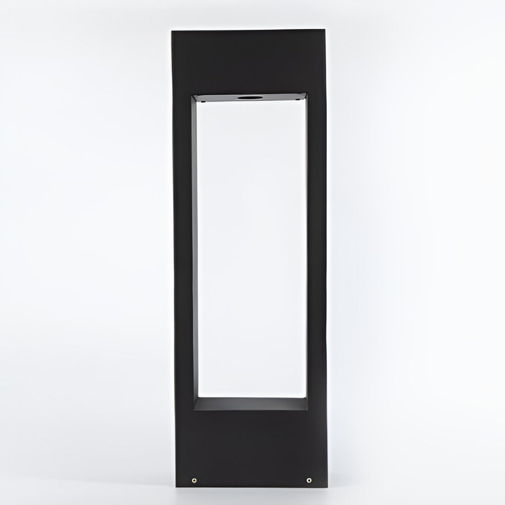 Black Bollard Lights Modern Slim Border LED Lawn Light