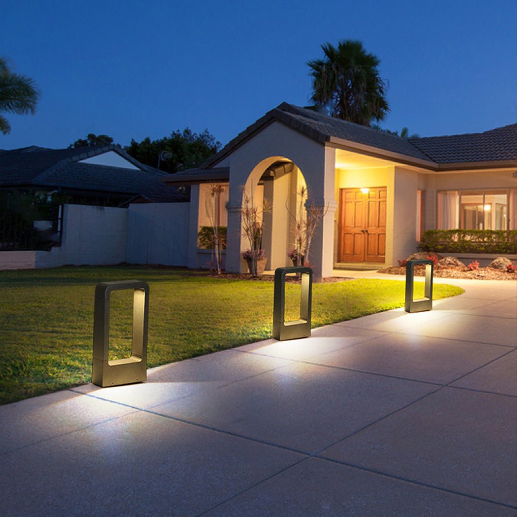 Black Bollard Lights Modern Minimalist Waterproof Outdoor Light