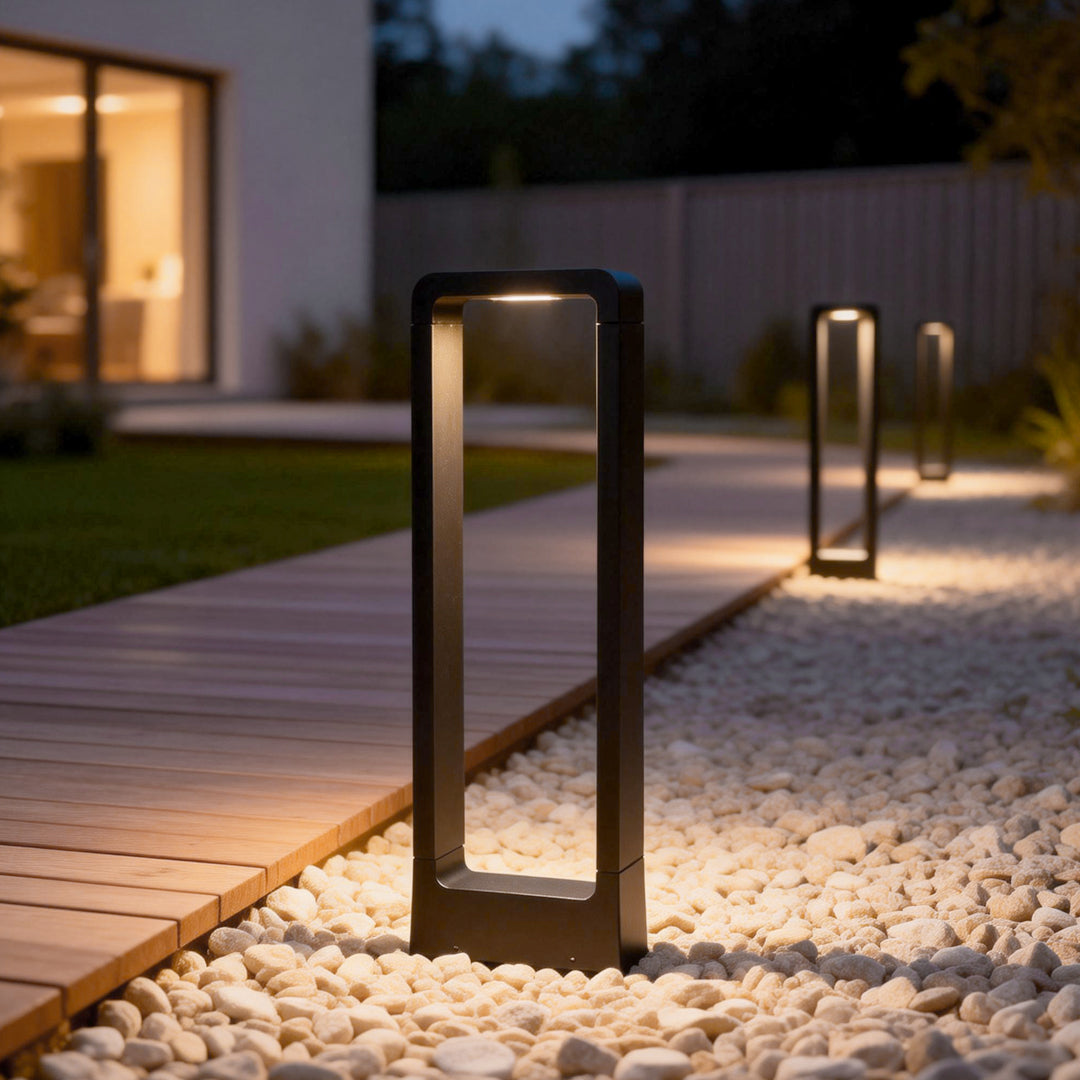 Black Bollard Lights Modern Minimalist Waterproof Outdoor Light