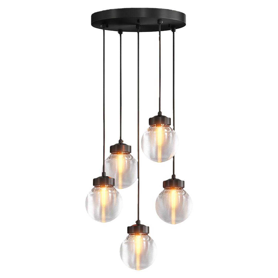 Modern Copper Chandelier Creative Luxury Glass Ceiling Light