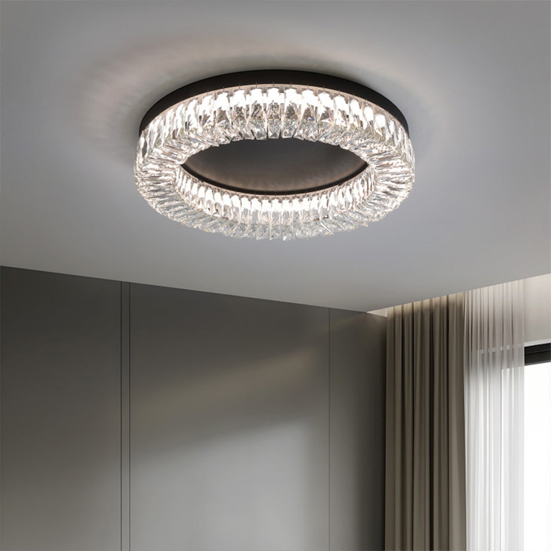Black Ceiling Flush Mount Light Italian LED Round LED Lamp